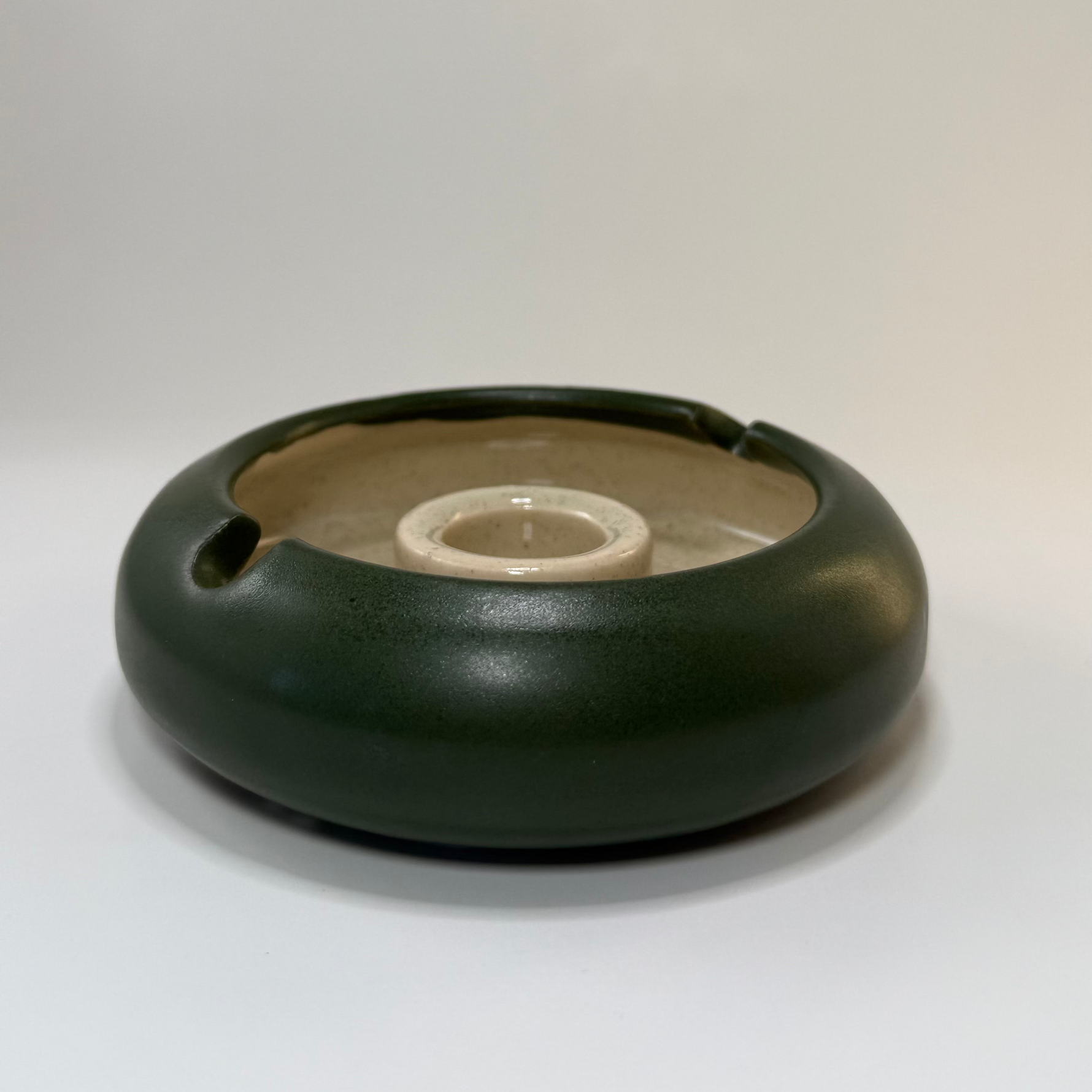 rich forrest green ashtray for coffee table  