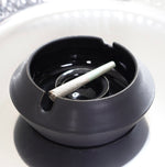 Modern black luxury ashtray – a sleek addition to interior styling and a classy gift for men.