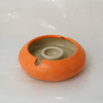 Sculptural ashtray in a rich tangerine tone – a luxury décor piece perfect for home styling, tabletop layering, and versatile storage.