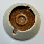 Minimalist yet artistic cream and brown ashtray – a luxury décor piece suited for coffee tables, shelves, and interior styling.